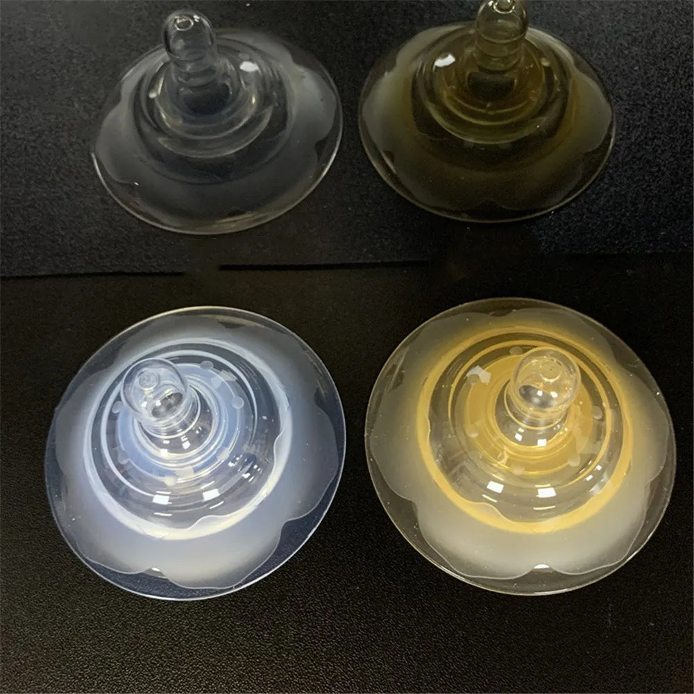 2pcs Silicone Nipple Protectors Breast Milk Feeding Mothers Nipple Shields Protection Cover Breastfeeding Milk Extractor Nipple