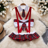 Women Sets Ruffled Apron Shorts Headband Maid Cosplay Costume Rabbit Officer Party Park Performance Sexy Suits Hotsweet Clothes