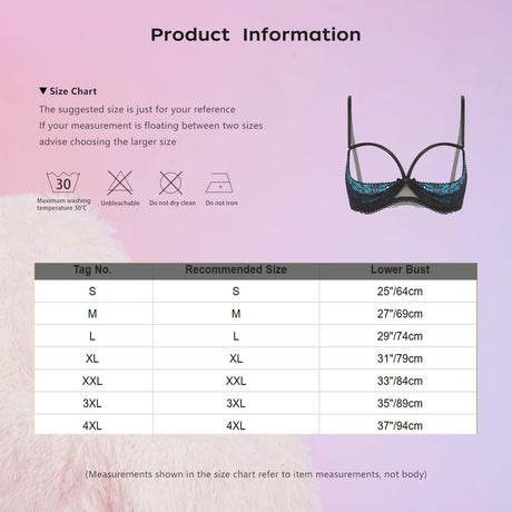 Womens Sexy Cupless Bra Sheer Floral Lace Bra Hollow Out 1/4 Cups Push-up Underwire Bralette Balconette Lingerie Underwear