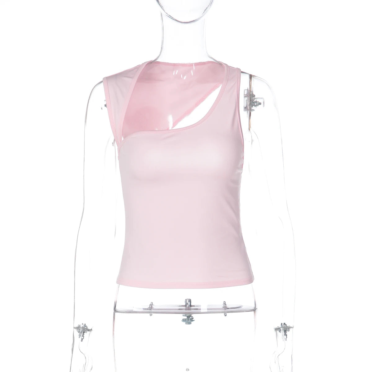 Dulzura Asymmetric One Shoulder Backless Slim Sleeveless Tank Top Women'S Solid Sexy Casual Top Street Style Y2K Summer Clothes