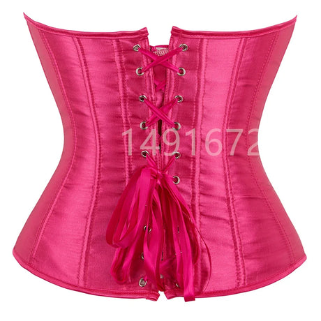 Sapubonva Overbust Corset Plus Size Sexy Corselet Corsets and Bustiers Tops Red Black Pink Purple White Gothic Lingerie Women