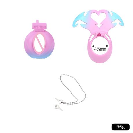 LICKER ABS Simulated Labia Cross-dresser Chastity Cage With loyalty Belt Wear Abstinence BDSM Penis Bondage Toys For Sissy Men