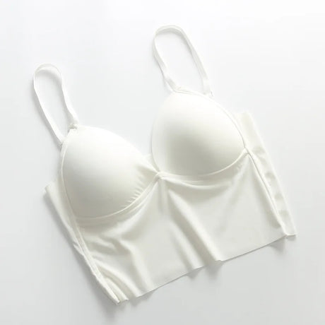 Sexy solid color crop tops sports spaghetti strap tanke top women built in bra off shoulder sleeveless omighty camisole hot