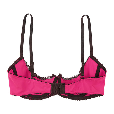 Women Sexy Open Cups Bra Exposed Nipples Lingerie Tops Adjustable Straps Underwire Lace Push Up Brassiere Underwear Nightwear