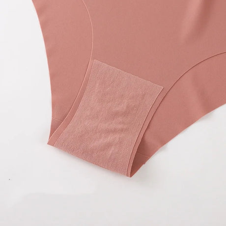2Pcs/Set Ice Silk Panties Seamless High Waist Briefs Women Full Coverage Underwear Female Underpants No Show Sexy Lingerie XS-XL