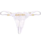 Sexy Customized Name Lace Thong Panties for Women Adjustable Underwear Detachable DIY Letter Personality Valentine's Day Gift