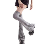 Leg Stockings Black White Gothic Lolita Over Knee High Sock Lolita Over Knee Leg Warmer Over The Knee Horn Shaped Cuffs