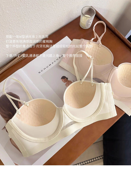 MOYISU Red Push Up Bra Set VS Style Sexy Minimizer Lingerie Wirefree Enhances Small Chest Vintage Retro Zodiac Gift Panty & Ste