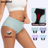 Menstrual Panties Woman Super Absorbent Menstrual Panties High Waist Bamboo Fiber Leakproof Menstruation Period Underwear Girl