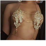 Bikini Crystal Chest Chain Suit Fashion Sexy Three-point T-ShapedPants Body Chain Girls Sexy Underwear Chain Bra Chain Underwear