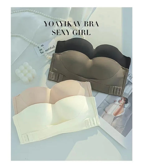 Big Breasts Underwear Sexy Lingerie S-Xl Plus Size Front Buckle Seamless One-piece Bra Cup Invisible Strapless Bra For Women