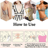 Reusable Women Breast Petals Lift Nipple Cover Invisible Petal Adhesive Strapless Backless Stick on Bra Silicone Breast Stickers