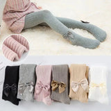 Spring Autumn Baby Girls Tights Cotton Knitting Tights for Girls Fashion Bowknot Children Girls Pantyhose Soft Leggings