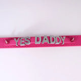 Lovely Personalized Letters  Choker Women Leather Collar Punk Chocker Custom Name Bling Crystal Jewelry Cosplay Necklace