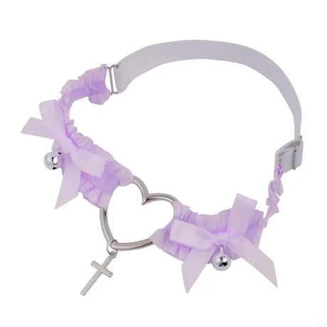 Y1AC Garter Belt for Cross Pendant Bowknot Leg Ring Thigh Sexy Harajuku