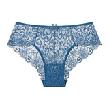 Women Full Lace Mesh Panty Transparent Floral Embroidery Sexy Briefs Ladies Summer Low Rise Breathable Seamless Underwear New