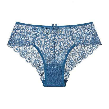 Women Full Lace Mesh Panty Transparent Floral Embroidery Sexy Briefs Ladies Summer Low Rise Breathable Seamless Underwear New