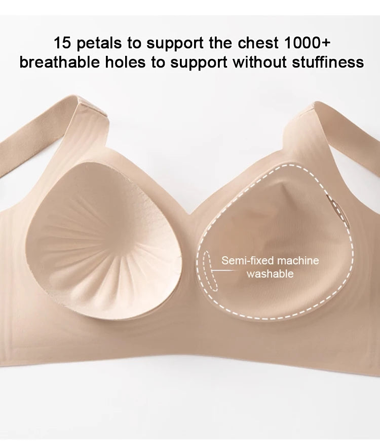 Push-Up Lifting Wireless Bra, Women's Comfortable Seamless Underwear,Soft Breathable Skin-Friendly,No Steel Ring,Ideal for Daily
