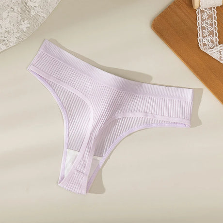 BZEL 8PCS/Set Women's Panties Cotton Thongs Female Simple Breathable Underwear Sexy Lingerie Comfortable Striped Woman G-Strings