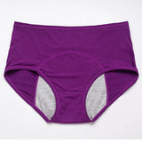 2pcs Women's Physiological Briefs Girl Menstrual Panties Ladies Period Leak Proof Panty Mid Waist Ice Silk Underwear