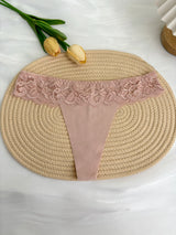 Personalized Custom Thong Name Crystal Letter G-String Low Waisted Lace Thong Ice Silk Bikini Panties Hot Wife Girlfriend Gift
