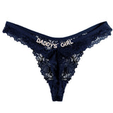 Personalized Rhinestone Letter Lace Thong for Women Custom Name Crystal G-String Panties Sexy Lingerie Gift