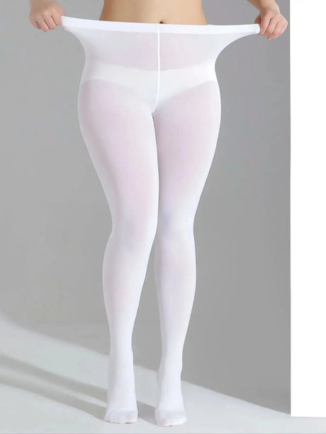 A Fashionable Plus Size Versatile Slim Oversized Breathable Solid Color Nylon Elastic Plus Size Pantyhose