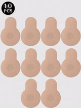 10Pcs Women Push Up Bras Sticky Self Adhesive Strapless Invisible Bra Reusable Sticky Breast Lift Tape Nipple Stickers Cover
