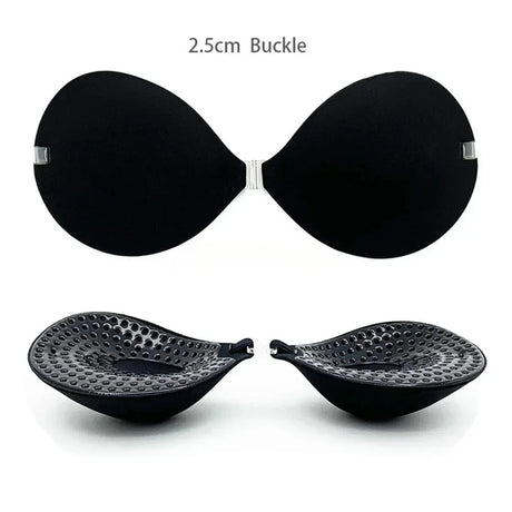 6cm Lift Silicone Adhesive Bra - Waterproof Invisible Push Up for Wedding & Backless Dresses, Natural Curve for Small Chest