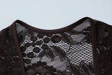 Hugcitar Summer Square Collar Solid Patchwork Lace Sexy Crop Tank Top Fashion Female Clothes Streetwear Vacation Club