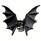 Gothic Bat Hair Clip Halloween Matte Black Gothic Punk-Style Animal Print Hairpin for Women, Elegant Party Hair Accessory