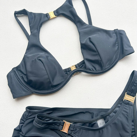 3 Piece Bikinis 2026 Sexy Women Swimsuit Swimwear Female Solid Push Up Bikini Set Biquini Bathing Suit Cover Up Beachwear