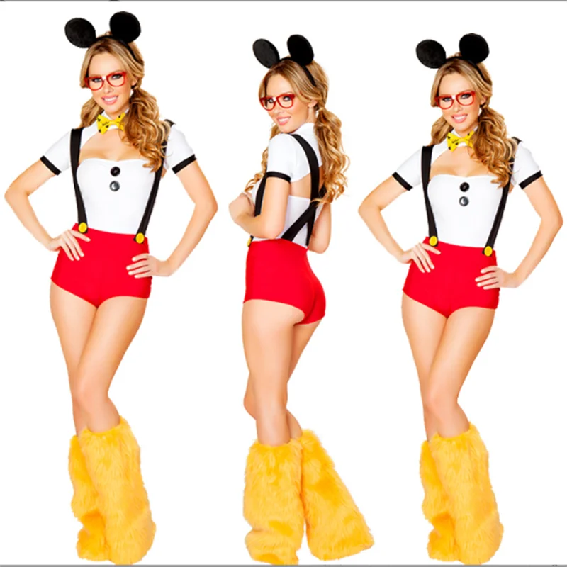 Sexy Christmas Ladies Costume Halloween Cosplay Big Tail Wolf Role Play Party Maid Seduction Santa Claus Gift Womens Uniform