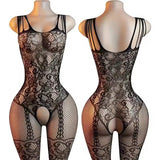 Babydolls Sexy Adult Open Crotch Body Stockings Female Black Women Fishnet Lingerie Underwear Transparent Bodysuit Costumes