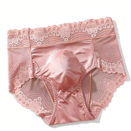 1pc Men Lace Thin Seamless Ice Silk Briefs 3D Bulge Pouch Low Waist Pantie Breathable High Elastic Soft Underwear