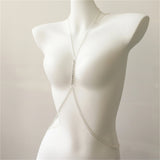 1pcs Summer New Fashion Rhinestone Body Chain Chest Chain Women's Beach Bikini Sexy Body Jewelry Nightclub Party Underwear Gift