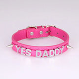 Lovely Personalized Letters  Choker Women Leather Collar Punk Chocker Custom Name Bling Crystal Jewelry Cosplay Necklace
