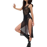 Mesh Cover Up Tunic Bikini Top Women'S Hollowed Out Beach Smock Holiday Beach Bikini Outside Smock Kostium Kapielowy Damski