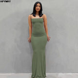 Satin Slip Sleeveless Backless Slim Sexy Maxi Dress 2022 Spring Women Party Y2K Concise Bodycon Elegant Dresses Female Clothing