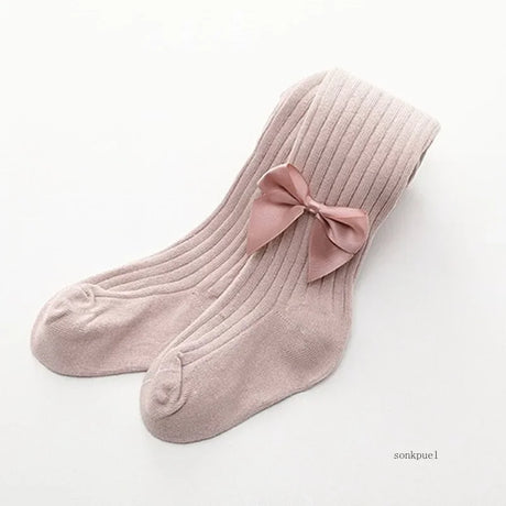 Spring Autumn Baby Girls Tights Cotton Knitting Tights for Girls Fashion Bowknot Children Girls Pantyhose Soft Leggings