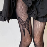 New Goth Lolita Cosplay JK Girls Tights Women Sexy Retro Gothic Kawaii Cross Print Club Stockings Nylon Socks Fishnet Pantyhose