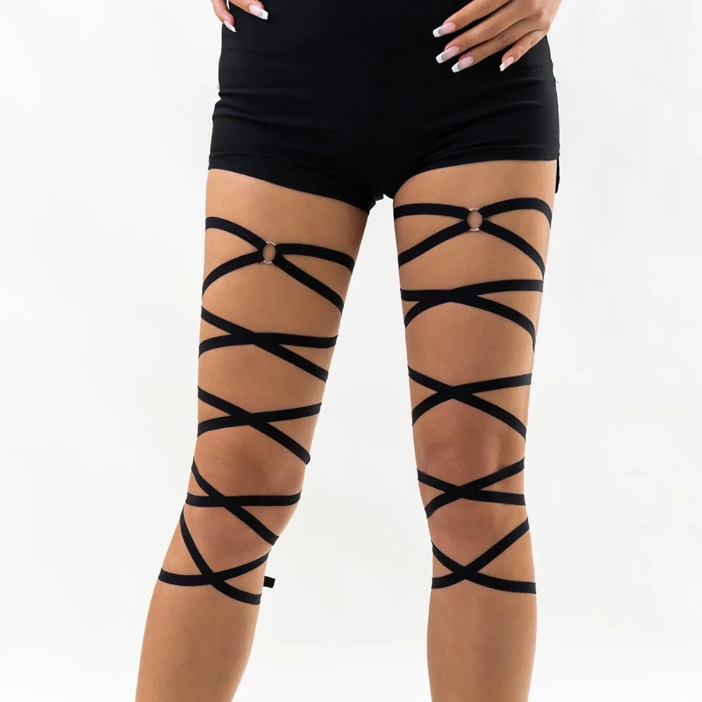 Creative Elastic Band Elastic Strap Body Chain Genjuku Style Leg Ring Leg Loop Multi-layer Jewelry Leg Chain Beach Accessories
