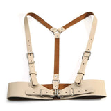 Women Fashion Harness Pu Leather Studded Decor Harness Adjustable Harness Belt Gothic Harness Bondage Lingerie Chest Harness