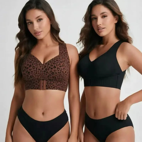 Women's Posture Correction Bras Seamless Wireless Push Up Bralette with Cross Back Support Female Lingerie