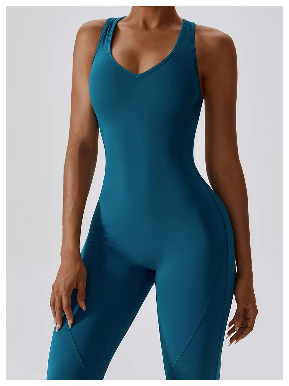 Solid Yoga Jumpsuit One Piece Outfit Fitness Bodysuit Workout Clothes for Women Sportwear Women Buttock lifting Set Activewear