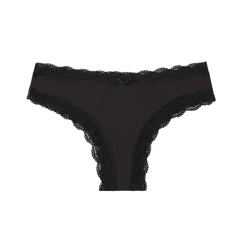 BZEL Women's Lace Floral Thongs Sexy Leopard Breathable Panties Low Waist G-String Female Fashion Underwear Cozy T-Back Lingerie
