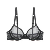 Transparent Bra Fully Sheer Mesh Bra Ultra-thin See-through Soft Underwire Bra Breathable Ultra-thin Beauty Back Sexy Bra