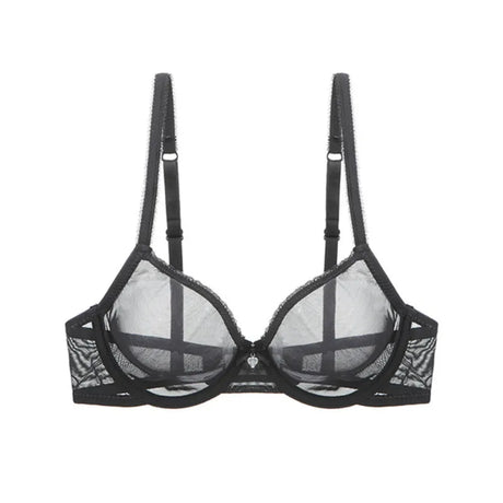 Transparent Bra Fully Sheer Mesh Bra Ultra-thin See-through Soft Underwire Bra Breathable Ultra-thin Beauty Back Sexy Bra