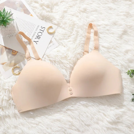Seamless Wireless Bra Women Comfort Ice Silk Push Up Underwear 3/4 Cup Daily Lingerie Bralette Plus Size