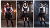 Women Corset Bustier Steampunk Zipper Corset Top Black Leather Corset With Straps